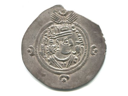 PERSIE. Chusro II. (590-628). Drachma. Mincovna NY = Noharahd. Rok 23. Ag.