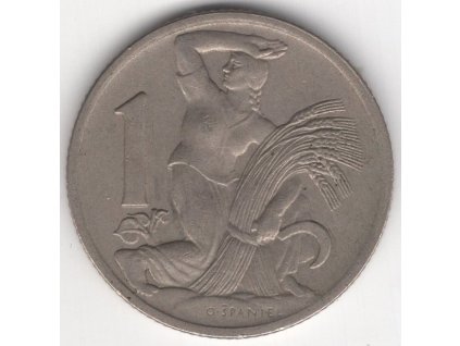 ČESKOSLOVENSKO. 1 koruna 1938.