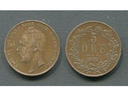 ŠVÉDSKO. 5 öre 1872.