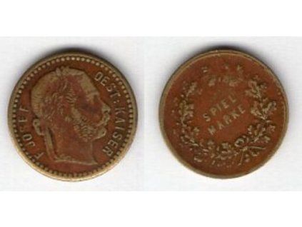 NĚMECKO. Herní žeton. F. Josef Oest. Kaiser. Spiel Marken.