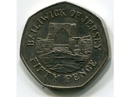 JERSEY. 50 pence 1989.