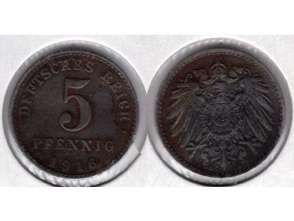 NĚMECKO. 5 Pfennig 1916/A.
