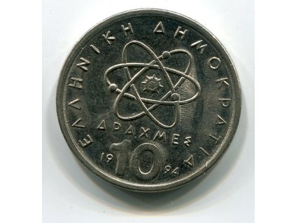 ŘECKO. 10 drachmes 1994.