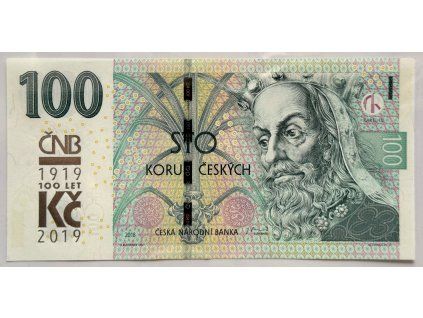 ČESKO. 100 korun 2018 s přetiskem ČNB. Série M 24. Hej. CZ 33.
