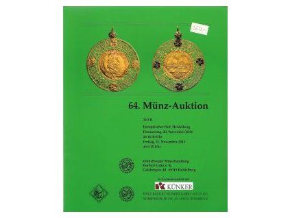 Aukční katalog firmy Heidelberger Munzhandlung, č. 64 / 20.-21.11.2014 - Mince.