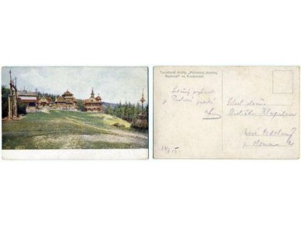 Pustevny. Turistické útulny Pohorské jednoty Radhošť. 1917.