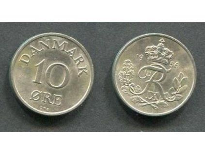 DÁNSKO. 10 öre 1956. KM-841.2