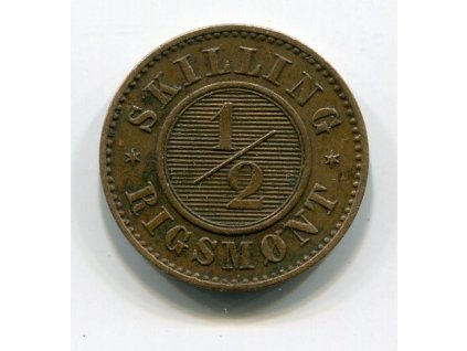 DÁNSKO. 1/2 skilling 1868.