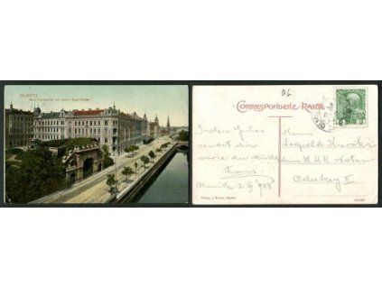 OLOMOUC / Olmütz. Maria Theresia-Tor und Josef v. Engel- Strasse. 1908.