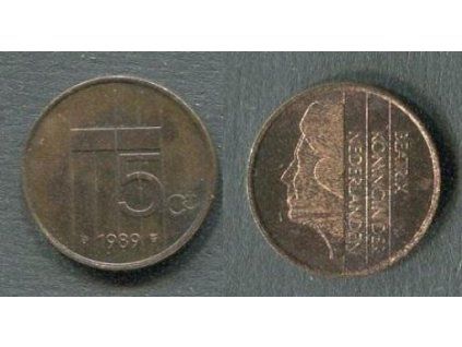 NIZOZEMÍ. 5 cents 1989. KM-202