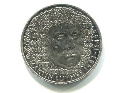 NĚMECKO. 5 Mark 1983/G. Martin Luther.