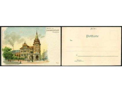 MÜNCHEN. Gruss vom Loewenbraeukeller. LITHO.