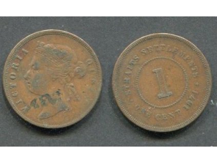 STRAITS SETTLEMENTS. 1 cent 1874.