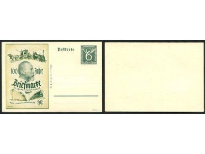 Postkarte. 100 Jahre Briefmarke. 70 Jahre Postkarte.