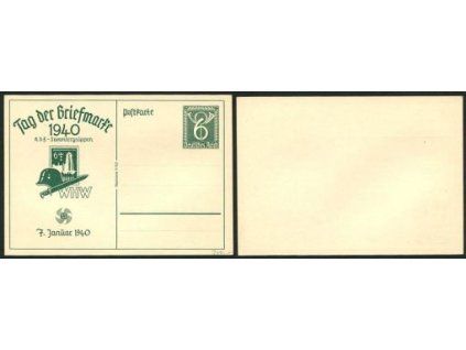 Postkarte. Tag der Briefmarke. 1940. K.d.F. - Sammlergruppen.