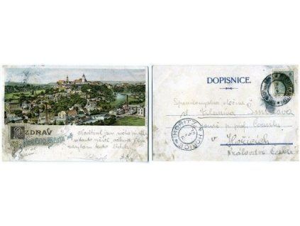 NOVÉ MĚSTO nad Metují. 1901. Litografie.