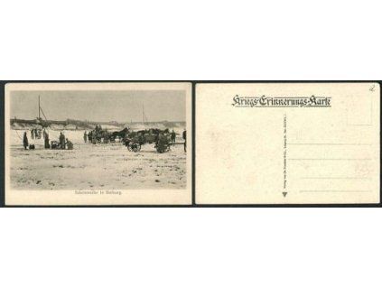 Kriegs-Erinnerungs-Karte. Scheinwerfer in Stellung.