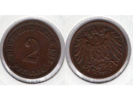NĚMECKO. 2 Pfennig 1914/E.