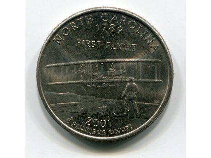 USA. 1/4 dollar 2001/P. North Carolina.