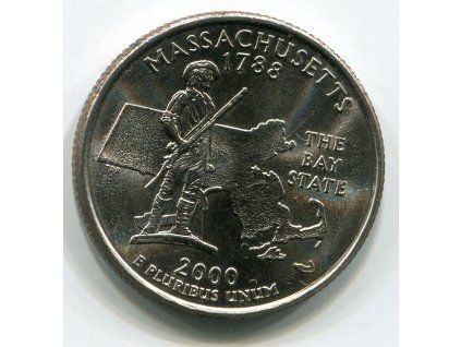USA. 1/4 dollar 2000/P. Massachusetts.