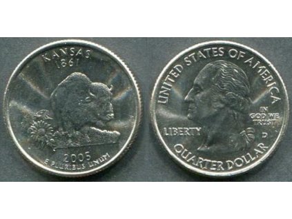 USA. 1/4 dollar 2005/D. Kansas.