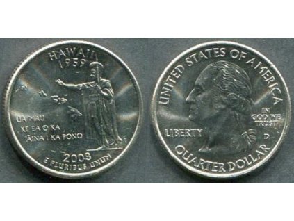 USA. 1/4 dollar 2008/D. Hawai.