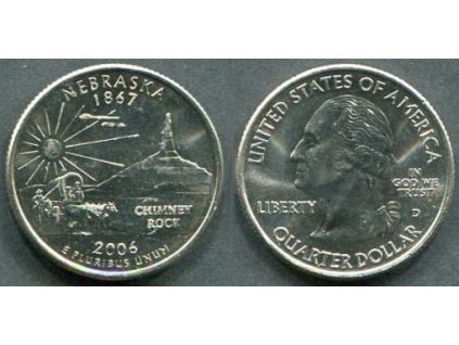 USA. 1/4 dollar 2006/D. Nebraska.