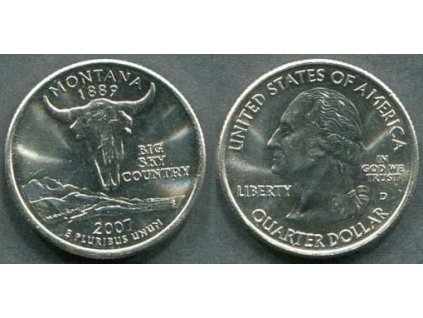 USA. 1/4 dollar 2007/D. Montana.