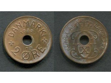 DÁNSKO. 2 öre 1939. KM-827.2