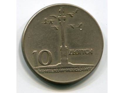 POLSKO. 10 złotych 1965. 700 let Warszawy (Kolumna).
