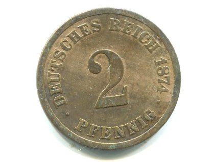 NĚMECKO. 2 Pfennig 1874/A.