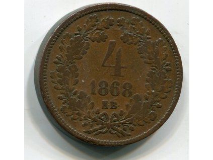 František Josef I. 4 Kreuzer 1868/KB.