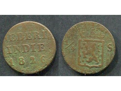 NIZOZEMSKÁ INDIE - Sumatra. 1/4 stuiver (duit) 1826.