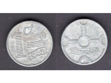 NIZOZEMÍ. 1 cent 1942.