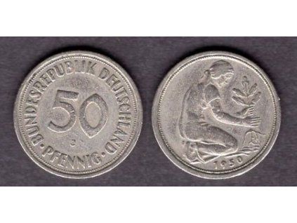 NĚMECKO. 50 Pfennig 1950/J.