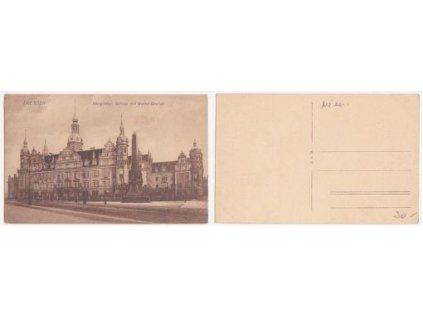 Dresden. Königliches Schloss mit Wettin-Obelisk.