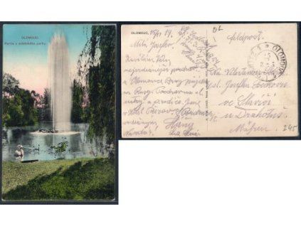 OLOMOUC. Partie z městského parku. 1914.