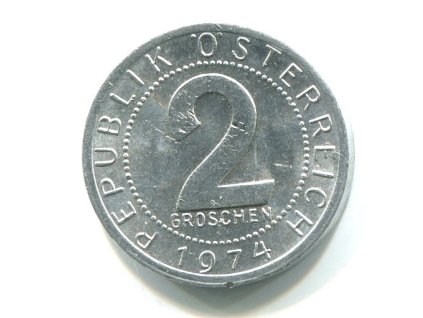 RAKOUSKO. 2 Groschen 1974.
