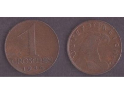RAKOUSKO. 1 Groschen 1934.