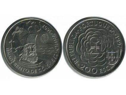 PORTUGALSKO. 200 escudos 1997. Irmao Bento de Gois.