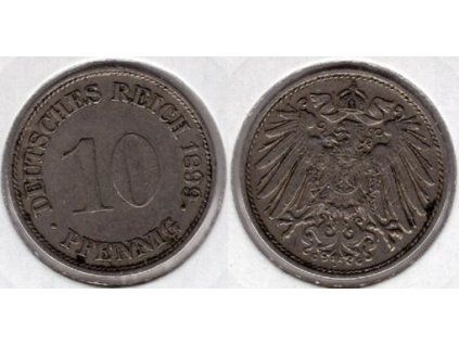 NĚMECKO. 10 Pfennig 1899/G.