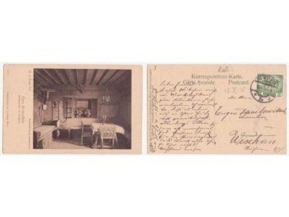 Burg Kreuzenftein. Glöknerftube im Bergfried. 1915