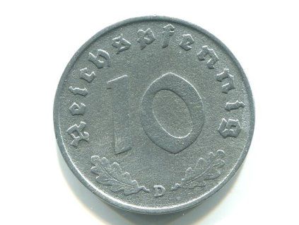 NĚMECKO. 10 Pfennig 1941/D.