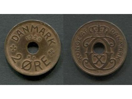 DÁNSKO. 2 öre 1929. KM-827.2