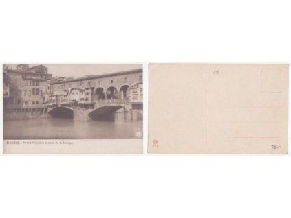 Firenze. Ponte Vecchio e casa di S. Jacopo.