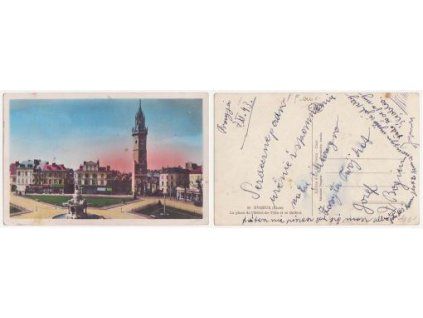 Evreux. La place de l´Hôtel-de-Ville et le Beffroi. 1943