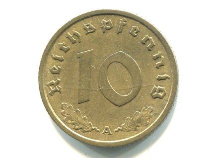NĚMECKO. 10 Pfennig 1939/A.