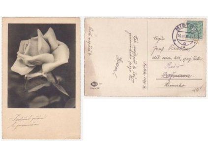 Srdečné přání k jmeninám. 1936