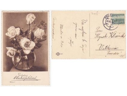 Srdečné blahopřání. 1939