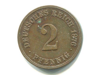 NĚMECKO. 2 Pfennig 1876/A.